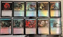 MTG Zombie Lot of 10 Tribal Magic The Gathering Black Swamp - Image 1