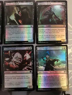 MTG Zombie Lot of 10 Tribal Magic The Gathering Black Swamp - Image 3