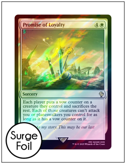 1x Promise of Loyalty, Surge Foil, Final Fantasy, Magic MTG NM - Image 1