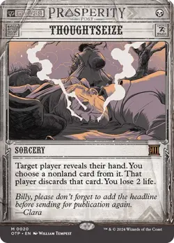 Thoughtseize - Breaking News OTP- Mythic - MTG Magic Pack fresh - Image 1