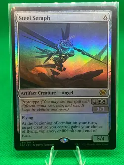 MTG Foil Steel Seraph - [The Brothers' War] - Image 1