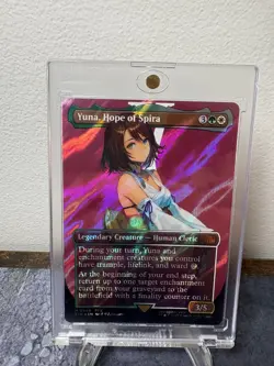 Yuna, Hope of Spira (Borderless) (Surge Foil) Final Fantasy Foil NM - Image 1