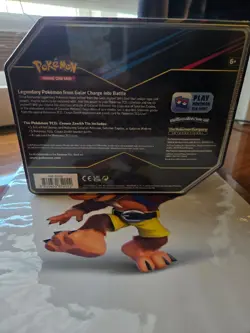 Pokemon TCG Crown Zenith Zapdos Tin 5 Packs sealed. (Untempered) - Image 3
