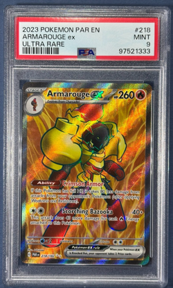 2023 Pokemon Armarouge ex #218 Ultra Rare Paradox Rift PSA 9 (Mint) - Image 1