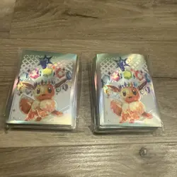 Pokemon Prismatic Evolutions ETB Deck Sleeves Two Packs - Image 1