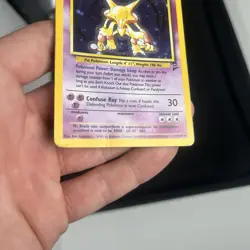 Alakazam 1/130 Holo Rare Base Set 2 Pokemon Card MP - Image 4