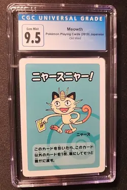 2019 Japenese Pokemon TCG Meowth Old Maid *NOW A CGC 10* - Image 1