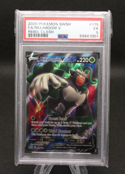 Pokemon - Rillaboom V 175/192 - Rebel Clash Full Art PSA 5 - Image 1