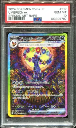 Umbreon ex Pokemon TCG PSA 10 Terastal Festival GEM MT 217/187 Japanese - Image 1