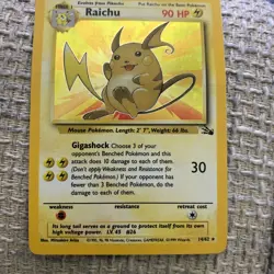 Raichu Fossil (FO) Rare Holo Unlimited Pokemon Card (14/62) [1999] LP ⭐ - Image 1