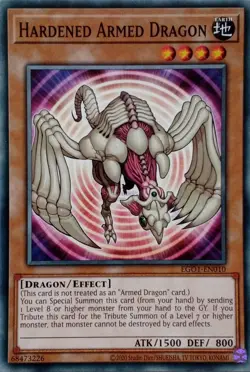EGO1-EN010 HARDENED ARMED DRAGON COMMON UNLIMITED EDITION YuGiOh CARD - Image 1