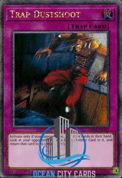 Yugioh RA04-EN121 Trap Dustshoot Quarter Century Secret Rare Card 1st Ed - Image 1