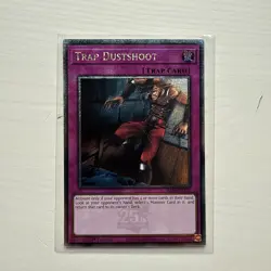 Yugioh RA04-EN121 Trap Dustshoot Quarter Century Secret Rare Card 1st Ed - Image 1