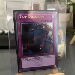 Yugioh RA04-EN121 Trap Dustshoot Quarter Century Secret Rare Card 1st Ed - Image 1