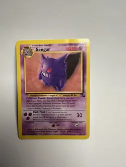 Gengar 20/62 Regular Unlimited Fossil WOTC Pokemon TCG Card LP/NM - Image 1
