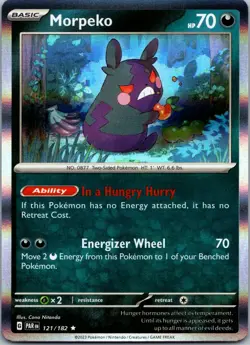 Morpeko 121/182 Holo Rare Paradox Rift PAR NM Pokemon TCG Card - Image 1