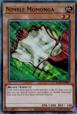 EGO1-EN007 NIMBLE MOMONGA COMMON UNLIMITED EDITION YuGiOh CARD - Image 1