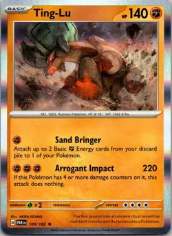 Ting-Lu 109/182 Holo Rare Paradox Rift PAR NM Pokemon TCG Card - Image 1