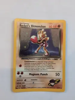 Pokemon TCG Rocket's Hitmonchan Gym Heroes Card 11/132 Holo Rare Unlimited - Image 1