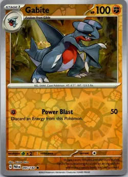 Gabite 095/182 Reverse Holo Paradox Rift PAR NM Pokemon TCG Card - Image 1