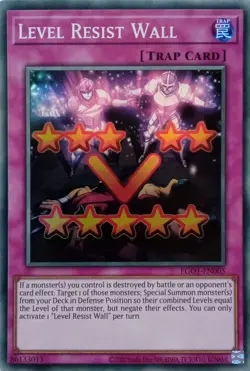 EGO1-EN005 LEVEL RESIST WALL SUPER RARE UNLIMITED EDITION YuGiOh CARD - Image 1