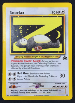 2002 Pokemon Black Star Promo Card #49 Snorlax WOTC NM/Never Played - Image 2