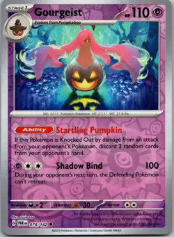 Gourgeist 078/182 Reverse Holo Paradox Rift PAR NM Pokemon TCG Card - Image 1