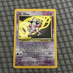 Pokemon TCG Mr. Mime 1st Edition Holo Rare Card 6/64 Jungle LP - Image 1