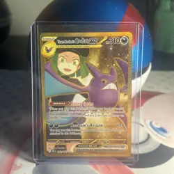 Pokemon TCG Destined Rivals Team Rocket's Crobat EX 242/182 Gold Hyper Rare Mint - Image 1