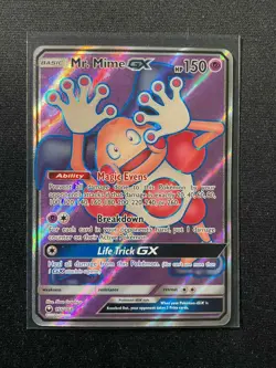 2018 POKEMON SUN AND MOON CELESTIAL STORM #156 MR. MIME GX FULL ART - Image 1