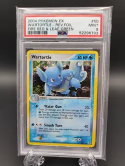 POKEMON EX FIRE RED & LEAF GREEN 50 WARTORTLE REVERSE FOIL PSA 9 MINT - Image 1