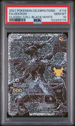2021 Pokemon Celebrations Classic Collection -PSA 10 Zekrom #114 Gem Mint - Image 1