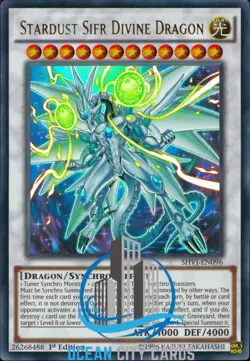 Yugioh Stardust Sifr Divine SHVI-EN096 Ultra Rare 1st Edition - Image 3