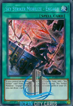 Yugioh Sky Striker Mobilize - Engage! BLMR-EN091 Secret Rare 1st Edition - Image 1