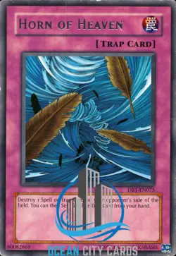 Yugioh Dust Tornado Horn ofHeaven DB1-EN075 Missprint Error Wrong Name - Image 1