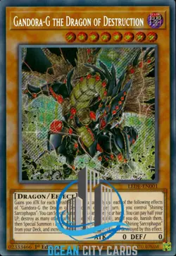 Yugioh Gandora-G The Dragon of Destruction LEDE-EN001 Secret Rare NM 1st Ed - Image 1