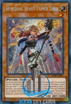 Yugioh BLTR-EN017 Spiritual Beast Tamer Lara : Secret Rare 1st Edition - Image 1