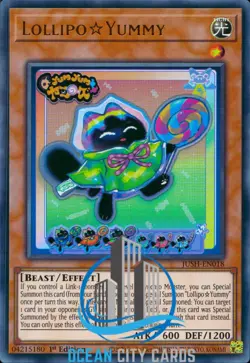 Yugioh JUSH-EN018 Lollipo☆Yummy Ultra Rare 1st Ed - Image 1