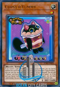 Yugioh JUSH-EN016 Cupsy☆Yummy Ultra Rare 1st Ed - Image 1