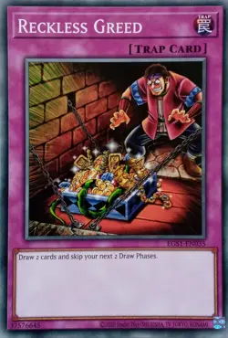 EGS1-EN035 RECKLESS GREED COMMON UNLIMITED EDITION YuGiOh CARD - Image 1