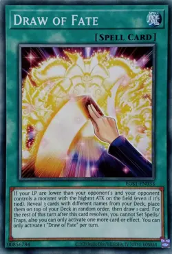 EGS1-EN033 DRAW OF FATE COMMON UNLIMITED EDITION YuGiOh CARD - Image 1