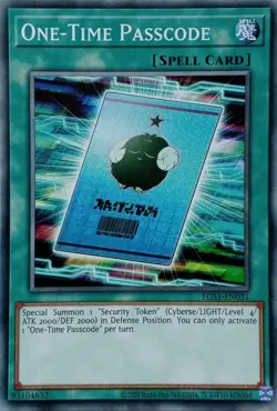 EGS1-EN031 ONE-TIME PASSCODE COMMON UNLIMITED EDITION YuGiOh CARD - Image 1