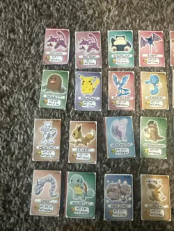 Pokemon 1998 Lunchable Box Miniature Cards Set of 27 - Image 2