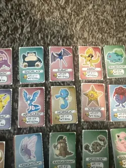 Pokemon 1998 Lunchable Box Miniature Cards Set of 27 - Image 5