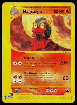 Pokemon Card - Magcargo Skyridge Rare 17/144 Non Holo - Image 1