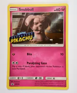 Pokemon Card Snubbull SM200 Detective Pikachu Black Star Promo STAMPED - Image 1
