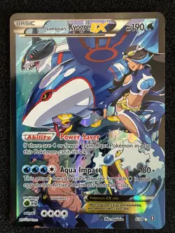 Team Aqua's Kyogre EX Holo Card 6/34 Double Crisis Never Played! - Image 1