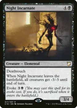 Night Incarnate Commander 2018 NM Black Rare MAGIC THE GATHERING CARD ABUGames - Image 1