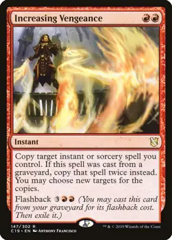 Increasing Vengeance Commander 2019 NM Red Rare MAGIC GATHERING CARD ABUGames - Image 1