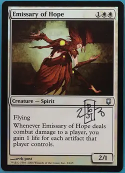 Emissary of Hope FOIL Darksteel NM White Uncommon SIGNED CARD (441874) ABUGames - Image 1